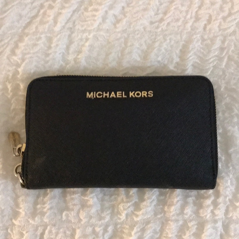 Michael Kors Black Wristlet Wallet